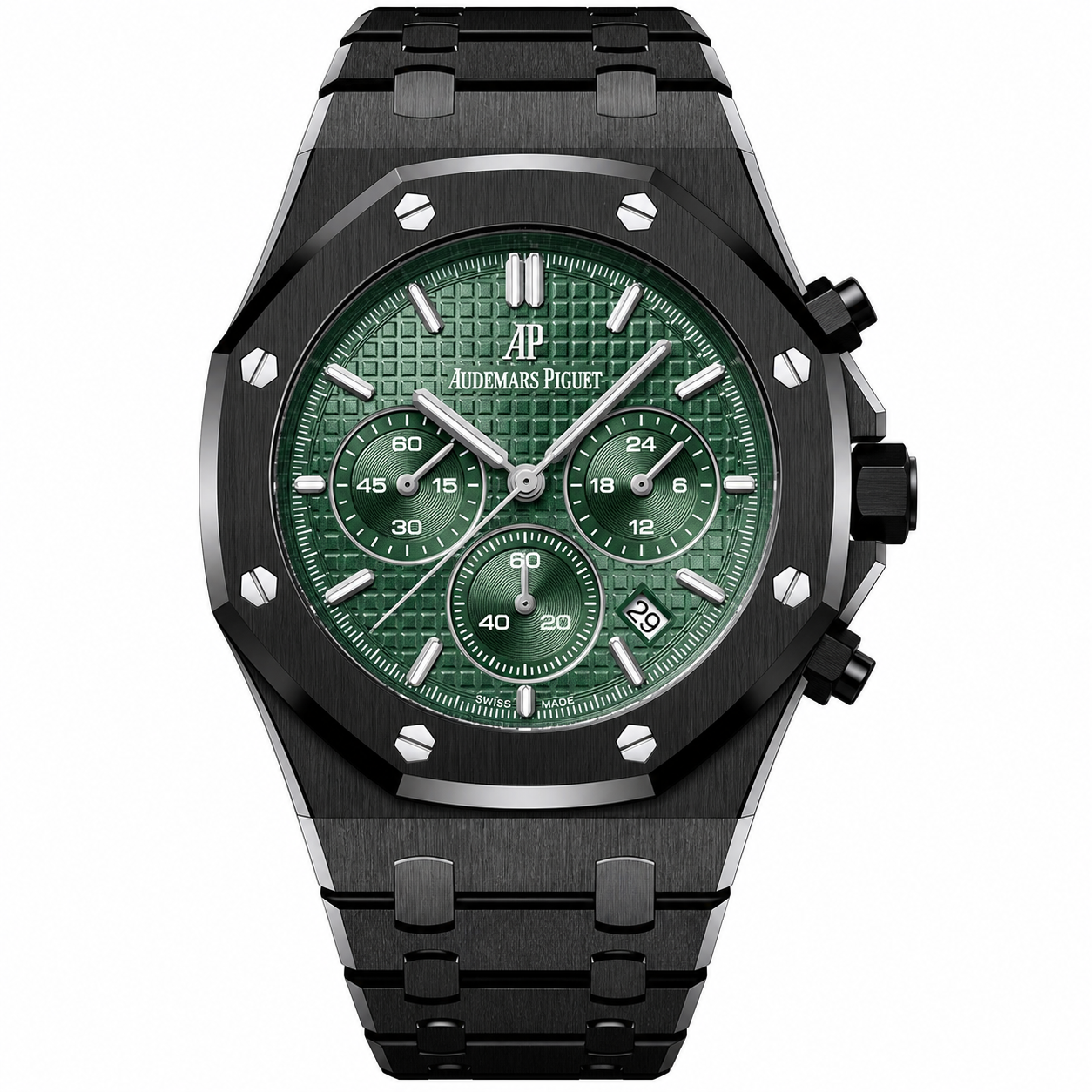 Audemars Piguet Royal Oak Offshore Black DLC Chronograph – Blue Tapisserie Dial