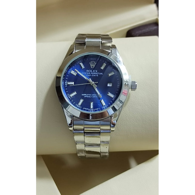 Men's Quartz Analog Watch 38mm | Stainless Steel Wristwatch | Date Display | Jam Tangan Lelaki | Free Box
