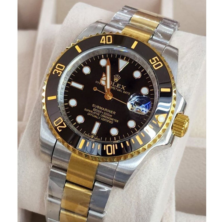 Full Black Automatic Men's Watch – Diamond Hour Markers, Date Function, Lume, 31 Variants