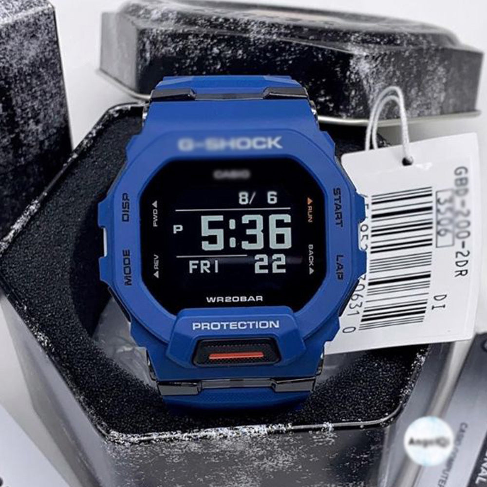 G-SHOCK GBD-200 Digital Sports Watch – Soft Rubber Jelly Strap, Glass Crystal, Unisex