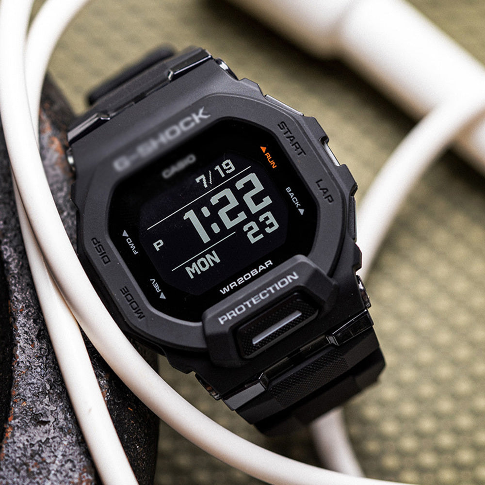 G-SHOCK GBD-200 Digital Sports Watch – Soft Rubber Jelly Strap, Glass Crystal, Unisex