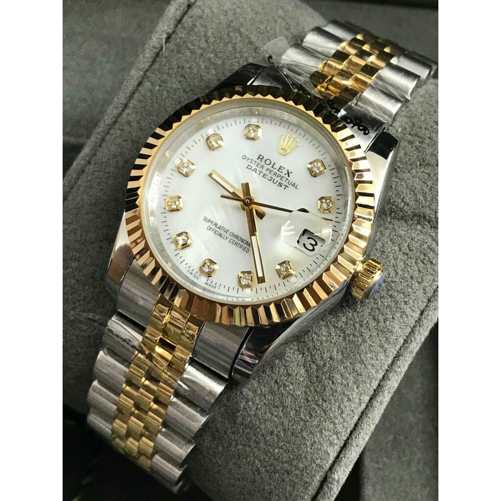Full Black Automatic Men's Watch – Diamond Hour Markers, Date Function, Lume, 31 Variants