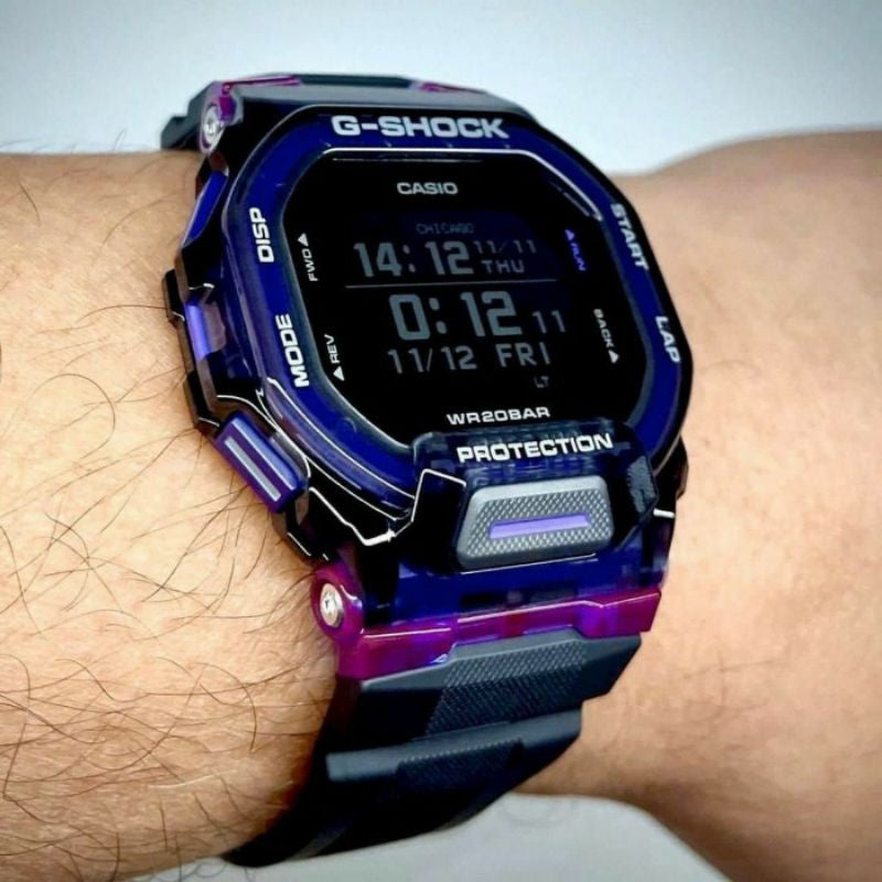 G-SHOCK GBD-200 Digital Sports Watch – Soft Rubber Jelly Strap, Glass Crystal, Unisex