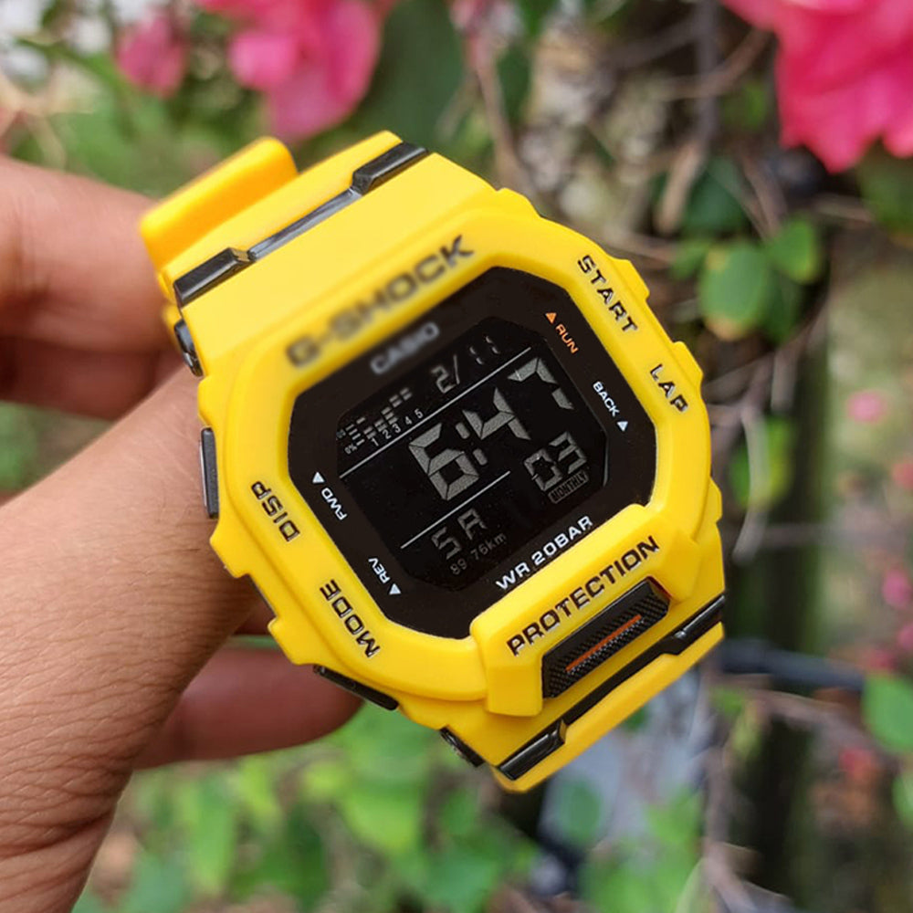G-SHOCK GBD-200 Digital Sports Watch – Soft Rubber Jelly Strap, Glass Crystal, Unisex