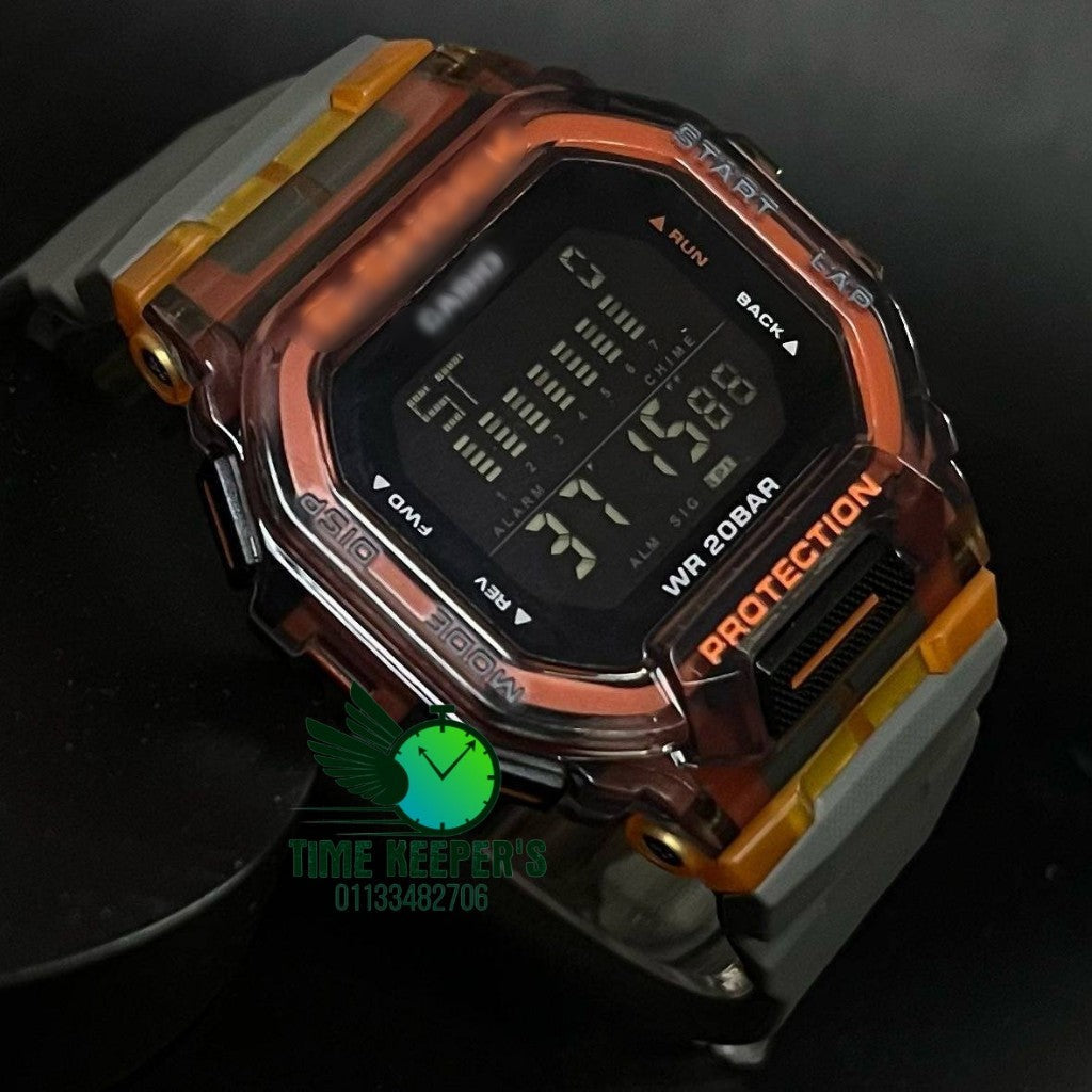 G-SHOCK GBD-200 Digital Sports Watch – Soft Rubber Jelly Strap, Glass Crystal, Unisex