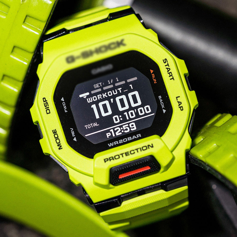 G-SHOCK GBD-200 Digital Sports Watch – Soft Rubber Jelly Strap, Glass Crystal, Unisex