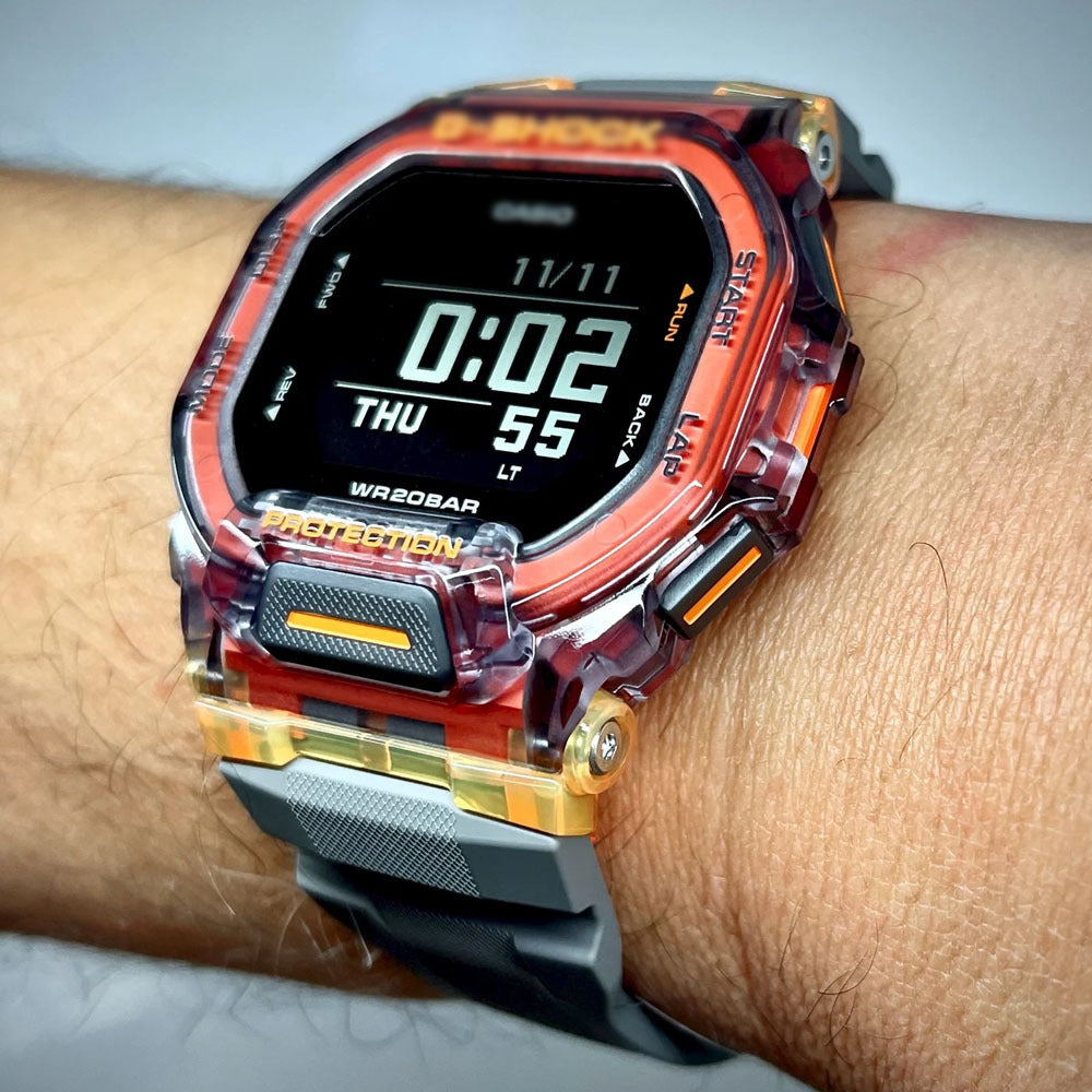 G-SHOCK GBD-200 Digital Sports Watch – Soft Rubber Jelly Strap, Glass Crystal, Unisex
