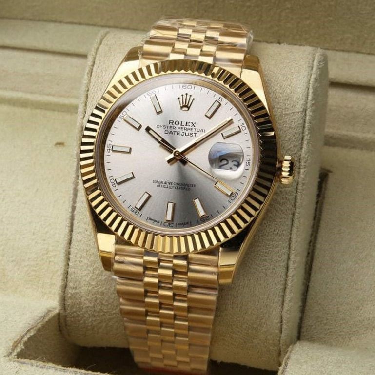 Full Black Automatic Men's Watch – Diamond Hour Markers, Date Function, Lume, 31 Variants