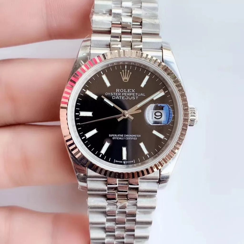 Rolex Datejust 36mm Oystersteel Men's Automatic Watch – Silver Stainless Steel