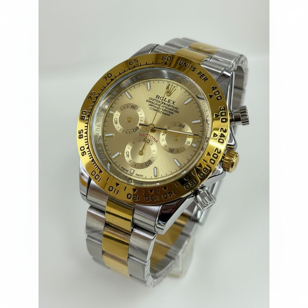 Men's Japan Movement Stainless Steel Watch – Date, Glow in the Dark & Mineral Glass