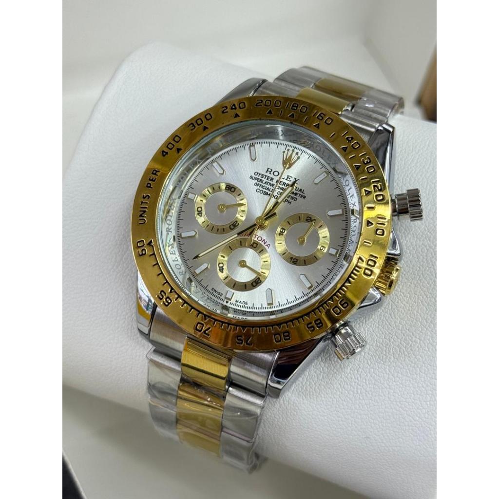 Men's Japan Movement Stainless Steel Watch – Date, Glow in the Dark & Mineral Glass