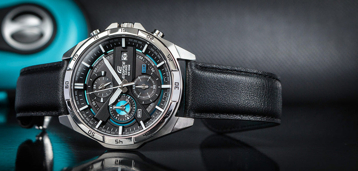 Casio Edifice EFR-556L Chronograph Leather Watch for Men – 100M Water Resistant | Limited Stock