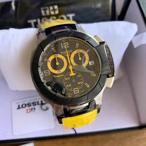 Tissot T-Race 1853 Yellow Chronograph Watch For Men