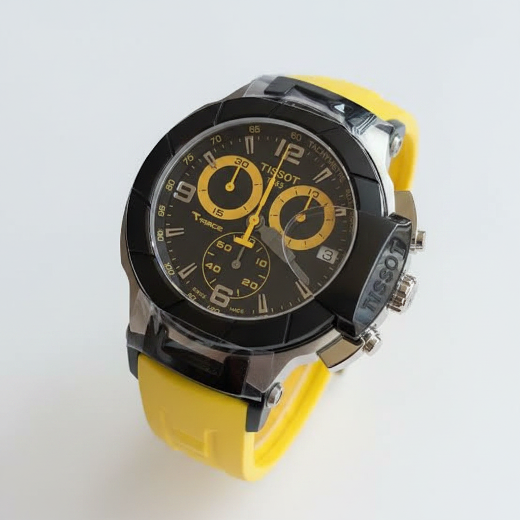 Tissot T-Race 1853 Yellow Chronograph Watch For Men