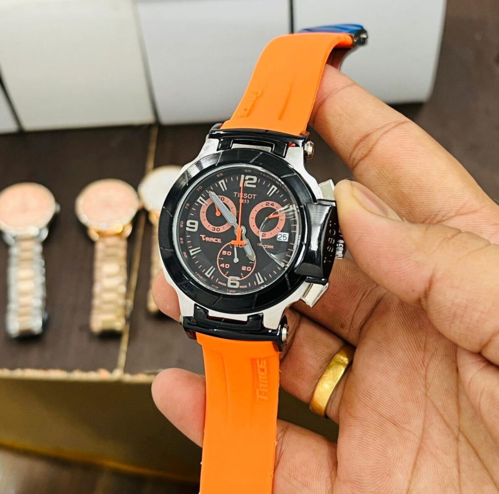 Tissot T-Race 1853 Orange Chronograph Watch For Men
