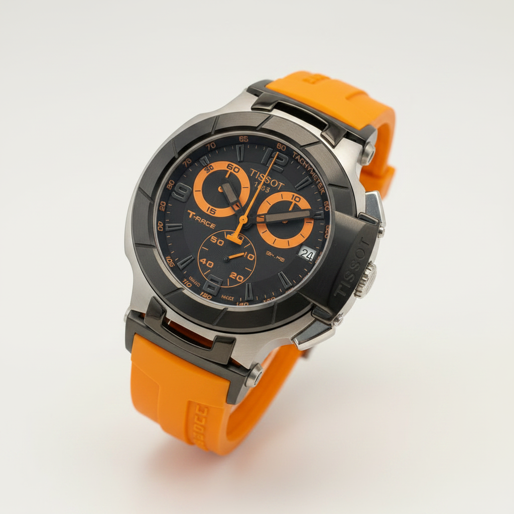 Tissot T-Race 1853 Orange Chronograph Watch For Men