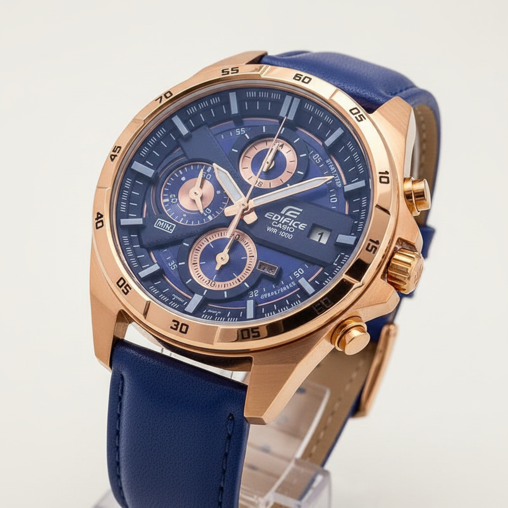 Casio Edifice EFR-556 Chronograph Leather Watch for Men – All Functions | Limited Stock