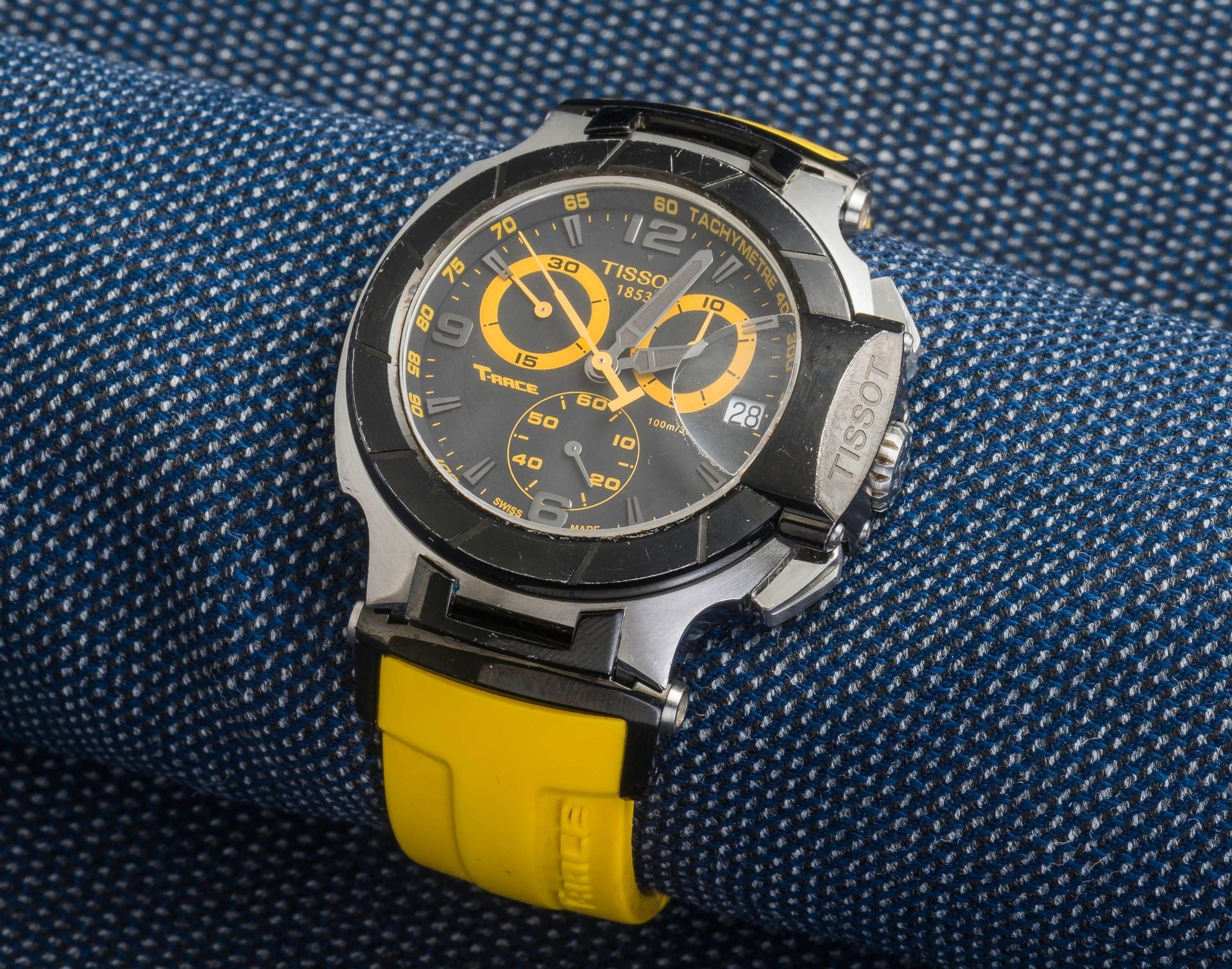 Tissot T-Race 1853 Yellow Chronograph Watch For Men