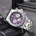 Men's & Women's Casual Quartz Watch – 42mm Stainless Steel Dial, Nylon Strap, Auto Date