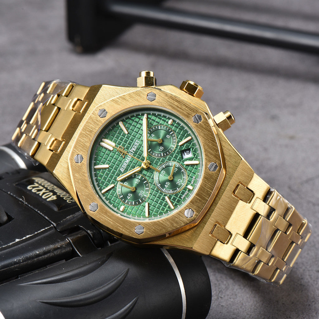 Men's & Women's Casual Quartz Watch – 42mm Stainless Steel Dial, Nylon Strap, Auto Date