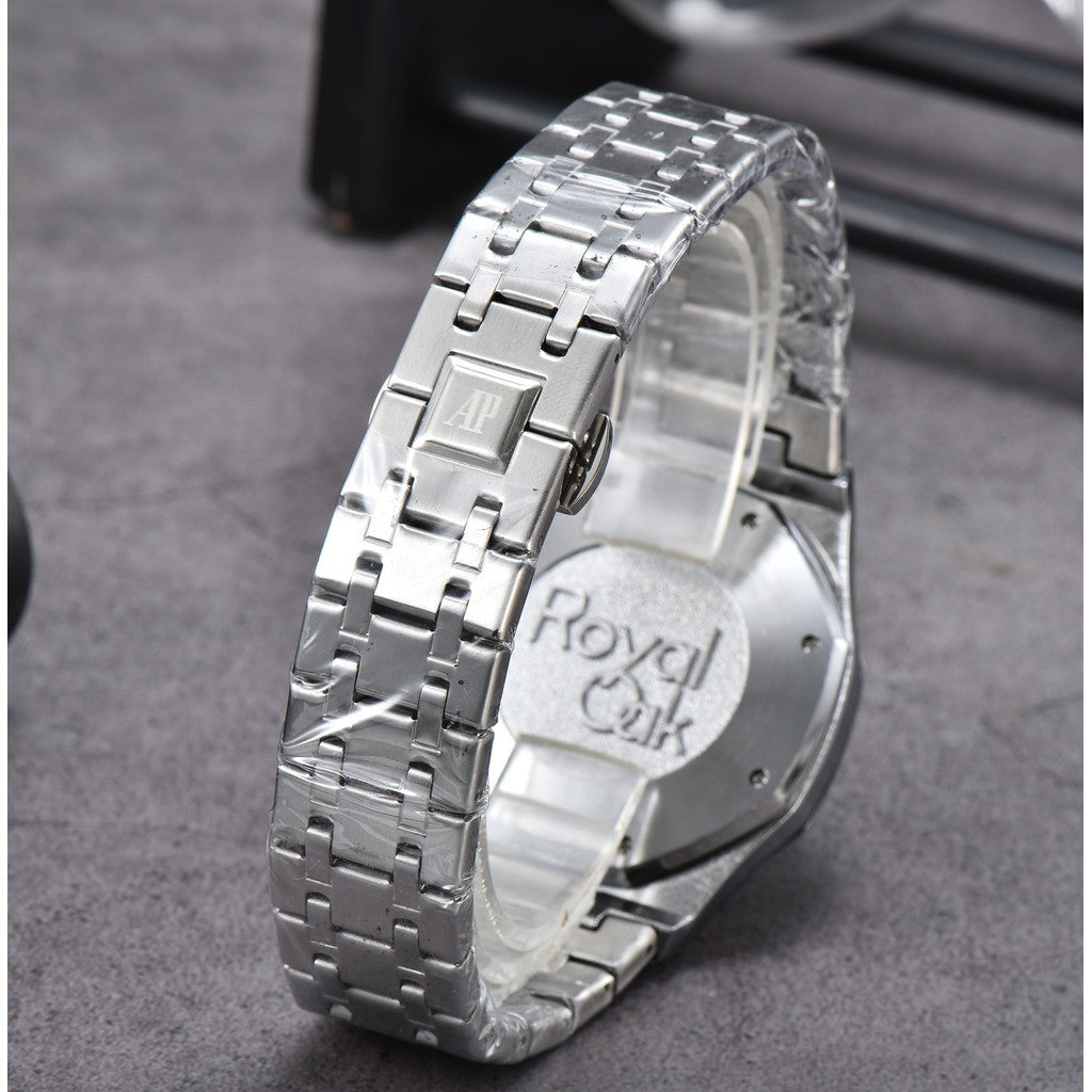 Men's & Women's Casual Quartz Watch – 42mm Stainless Steel Dial, Nylon Strap, Auto Date