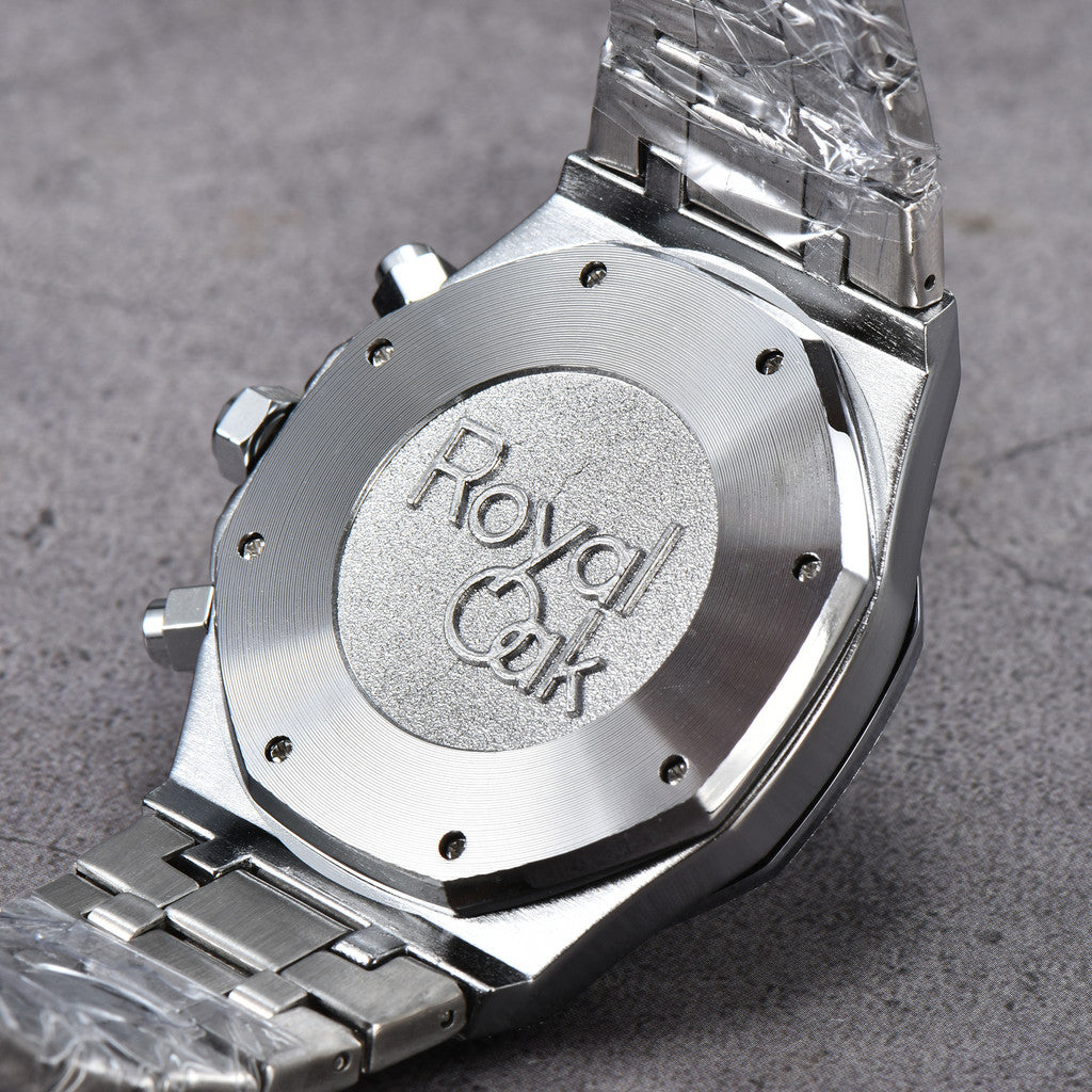Men's & Women's Casual Quartz Watch – 42mm Stainless Steel Dial, Nylon Strap, Auto Date